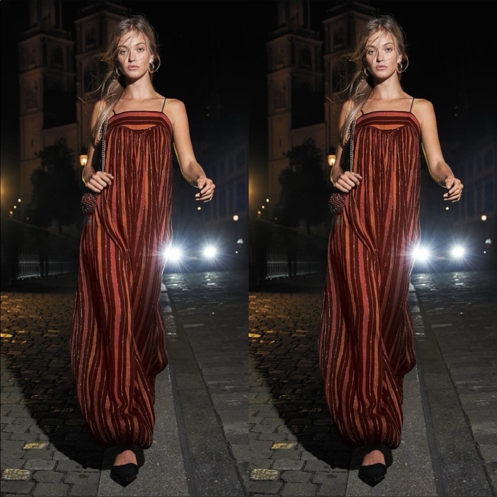 Free People Harem Lurex Jumpsuit